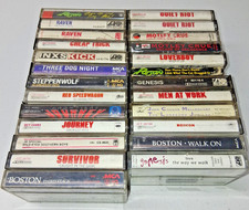 Lot of 25 Classic Rock Cassette Tapes - Boston, Motley Crue, Journey, Poison