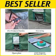 Protective Green Cover for 275-Gallon IBC Tote Tank
