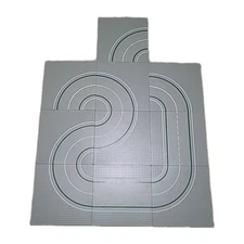 (10) Vintage Lego Gray Road Base Plate 32x32 Straight & Curved Street Crosswalk 