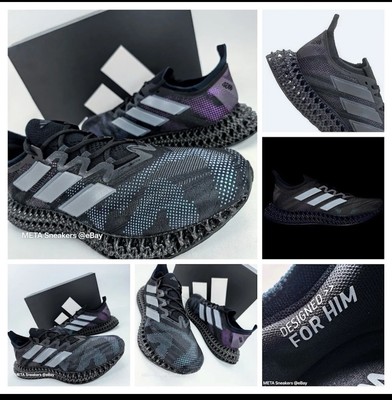 Adidas US 9.5 Mens Black/Grey/Purple/Blue Lightweight Runner 4DFWD 4M JI1452 NIB