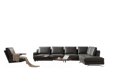 Design Couch Luxus Leder Sitz Polster Wohn Zimmer Landschaft Eck Sofas Couchen