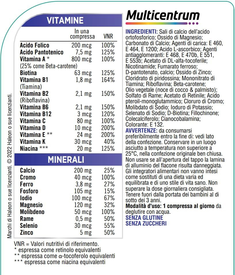 Multivitaminico Uomo Completo con Vitamine D, B6, C | Energia e Difese - 3