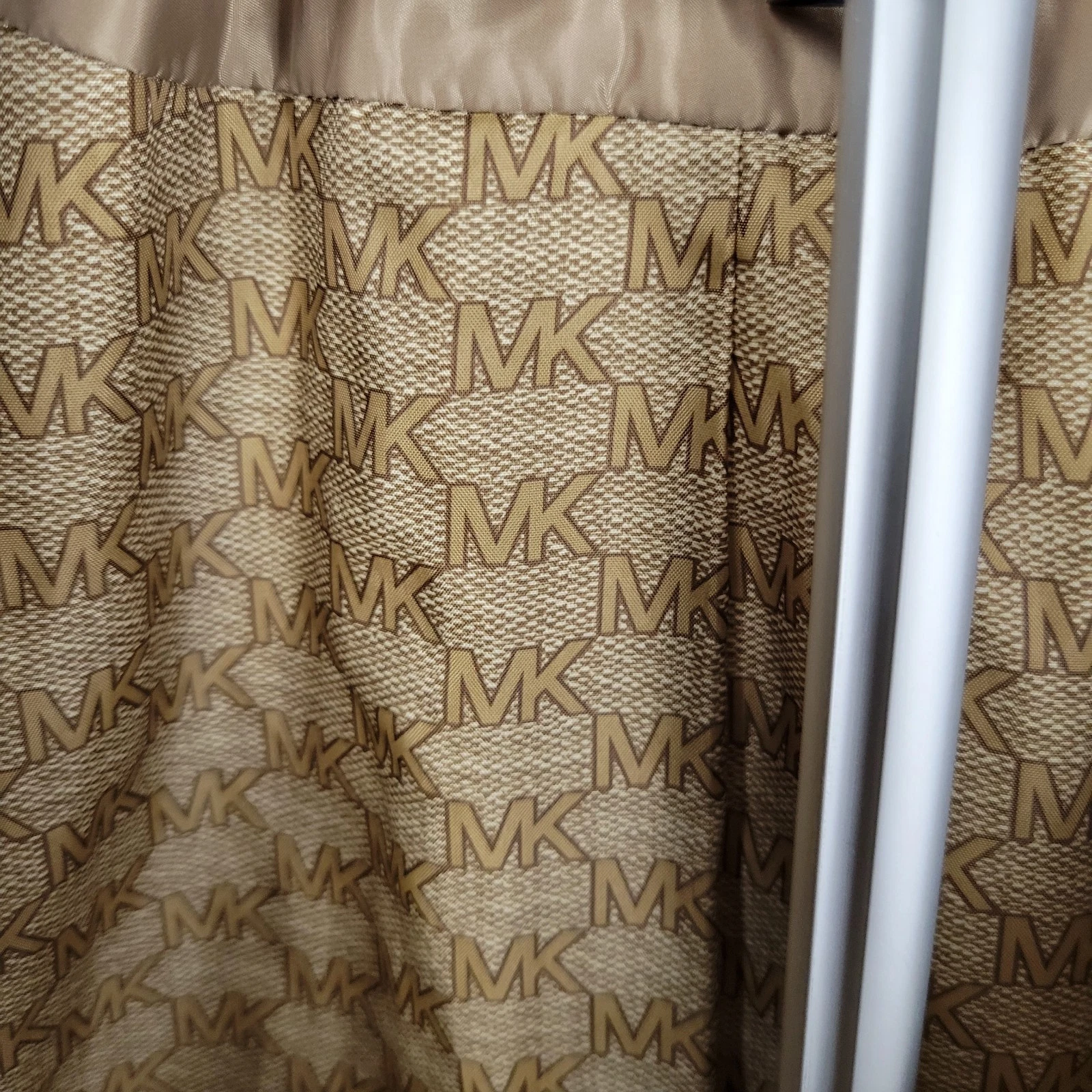 Cappotto giacca Michael Kors donna trapuntato con cintura marrone taglia 1X colore Husk