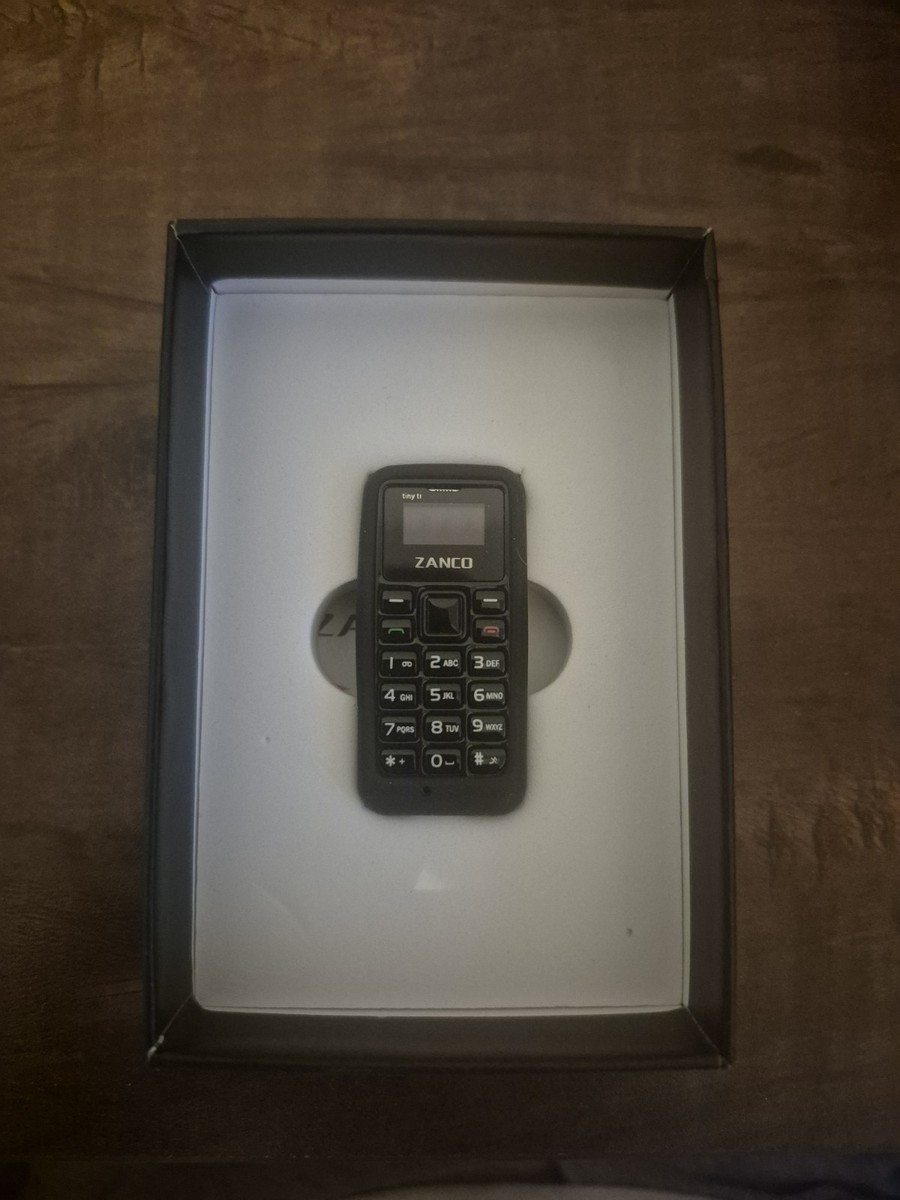 Zanco tiny t1 World's Smallest Phone Black Compact Bar Mobile Cell