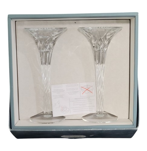 Beautifu l Vintage pair 10" Crystal Candlesticks By JG Durand Wedding Gift - Picture 6 of 6
