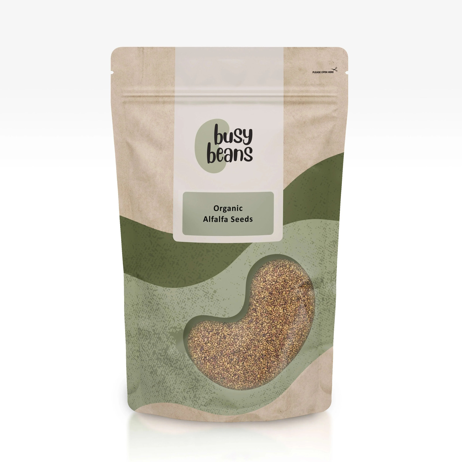 Organic Alfalfa Seeds (Sprouting) by Busy Beans Organic (100g)