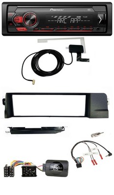 Pioneer 1DIN USB DAB MP3 Steering Wheel Car Stereo For BMW 3 Series E46 98-07 Pro Round Pin