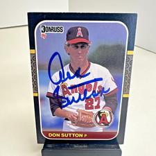 Don Sutton autographed signed autograph auto California Angels 1987 Donruss card
