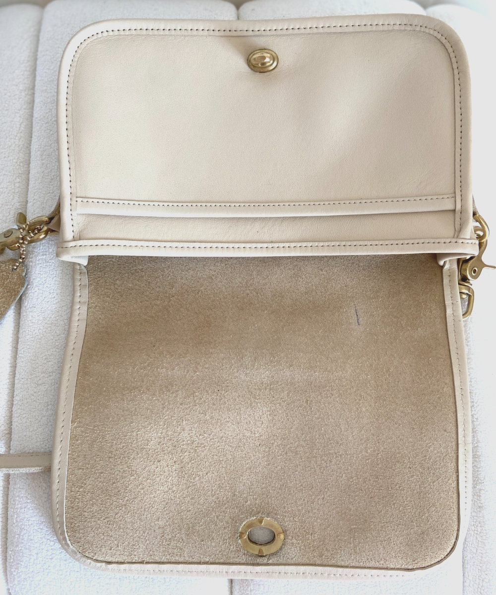 Vtg COACH #9755 Pocket Purse Turnlock Crossbody Bag, 70-90s, USA