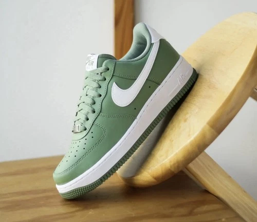NWOB Nike Air Force 1 ‘07 Sneakers. Woodland Green/White Colorway. Men’s Size 9.