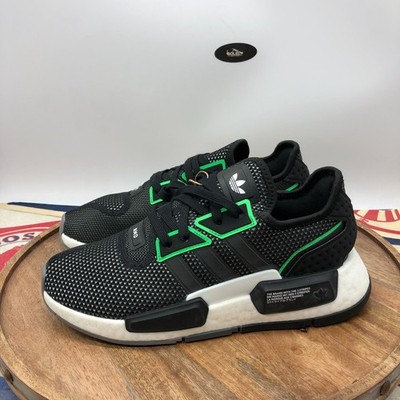 Adidas Boys Originals NMD G1 Black White Green Size 5 Running Shoes  IE4559