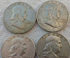 FRANKLIN HALF DOLLAR LOT 1962 1963