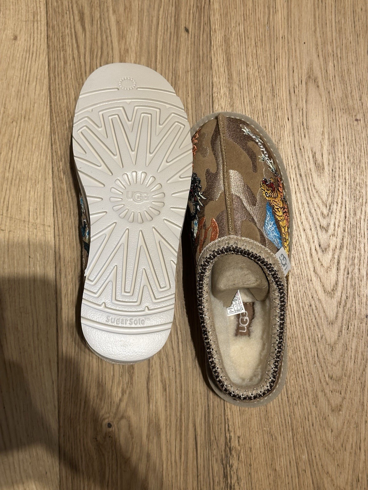 UGG x Palace Tasman Slipper Chestnut Camo Size Uk 10 Brand New In Hand image 6