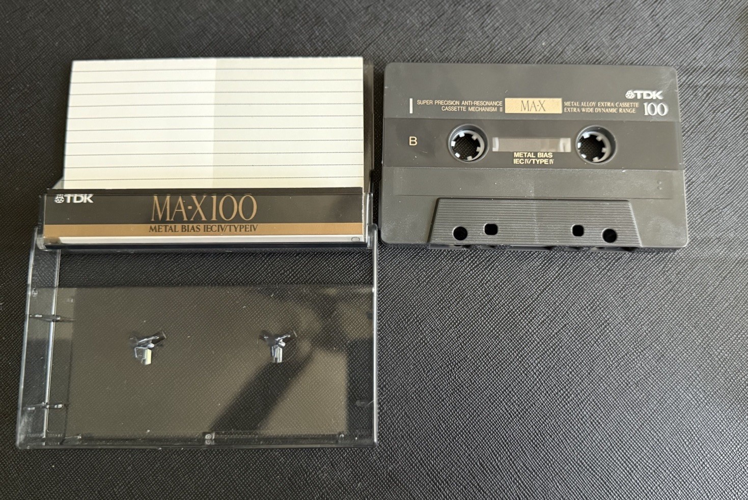 CLEAN!!  TDK MA-X 100 METAL BIAS CASSETTE TAPE JAPAN LATE NI