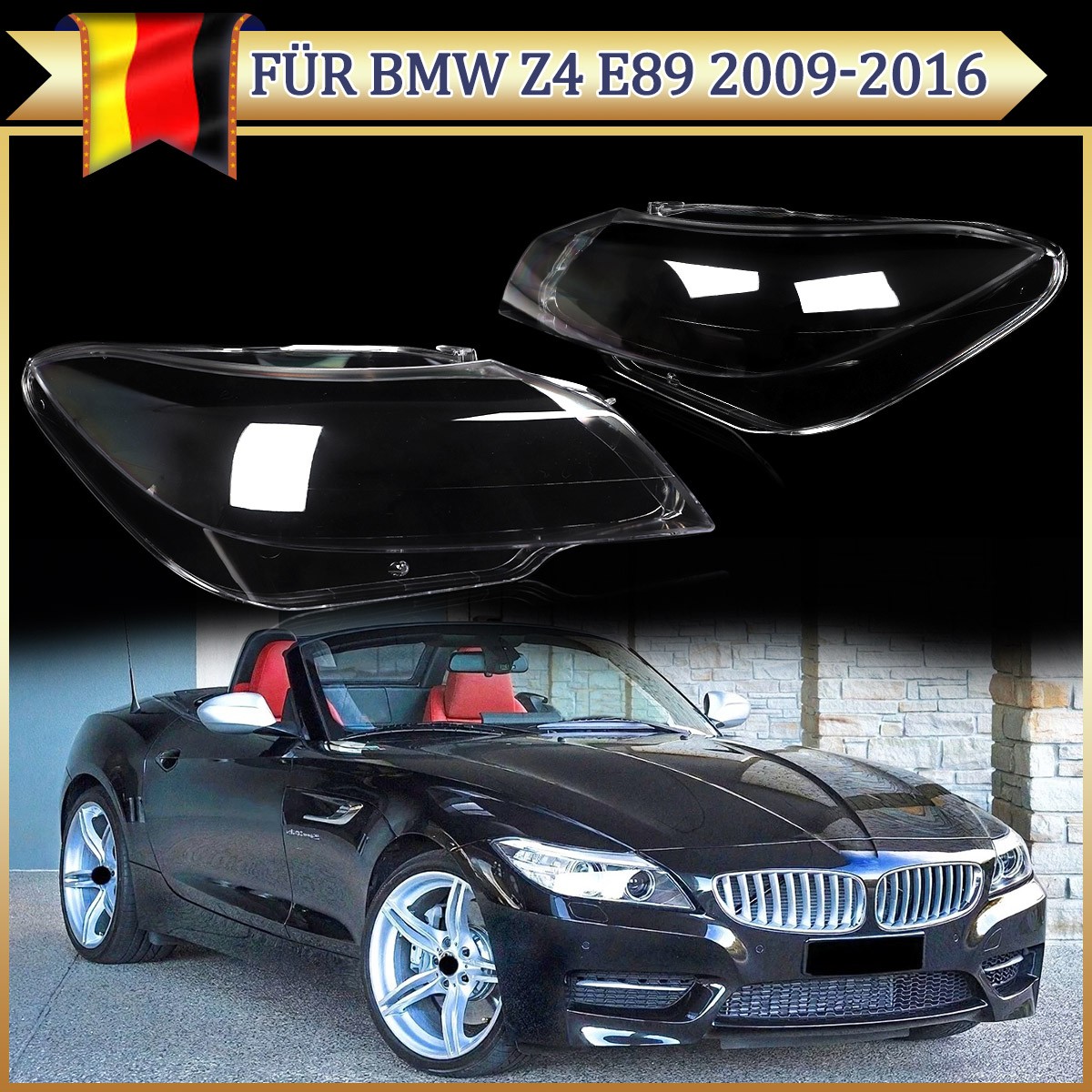 FüR Bmw E89 Z4 2009-2016 Klar Scheinwerferglas Streuscheibe Paar Rechts Links-image