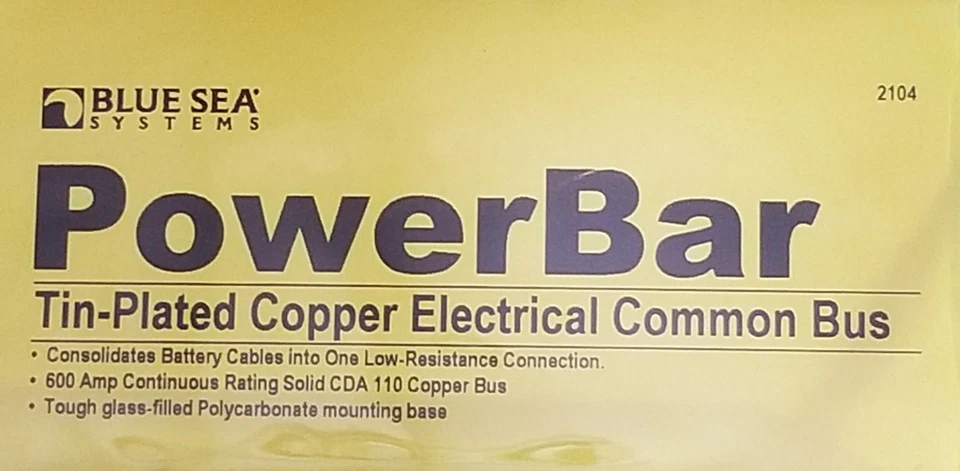 Blue Sea Systems 2104 Powerbar 600Amp Cable Connector 4 X 3/8-16 Stud Terminal - Imagem 3 de 4