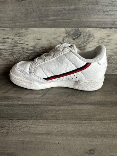 Adidas Continental 80 Kids Sneakers Size 8K White Leather - Picture 4 of 9