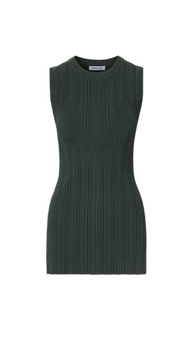 Veronica Barba Outfit Massaro Pantaloni Semma Maglia Top Verde Foresta XS NUOVO SENZA ETICHETTE $790 - Foto 18 di 19