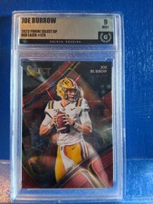 2023 Panini Donruss Joe Burrow Draft Picks Red Lazer #129 (Golden Grading 9)