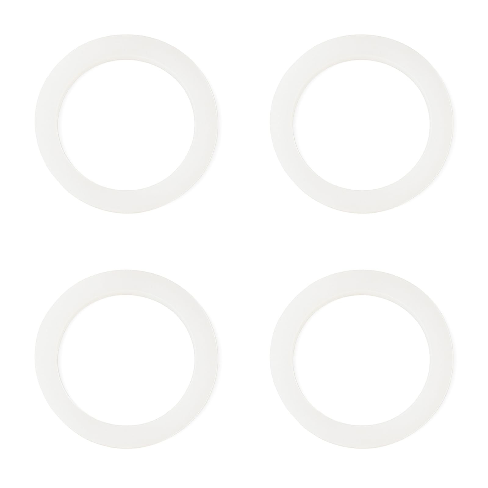4 Pack Gasket Seal Rings for Bialetti Moka Express Dama 3/4 3 & 4 Cup, white