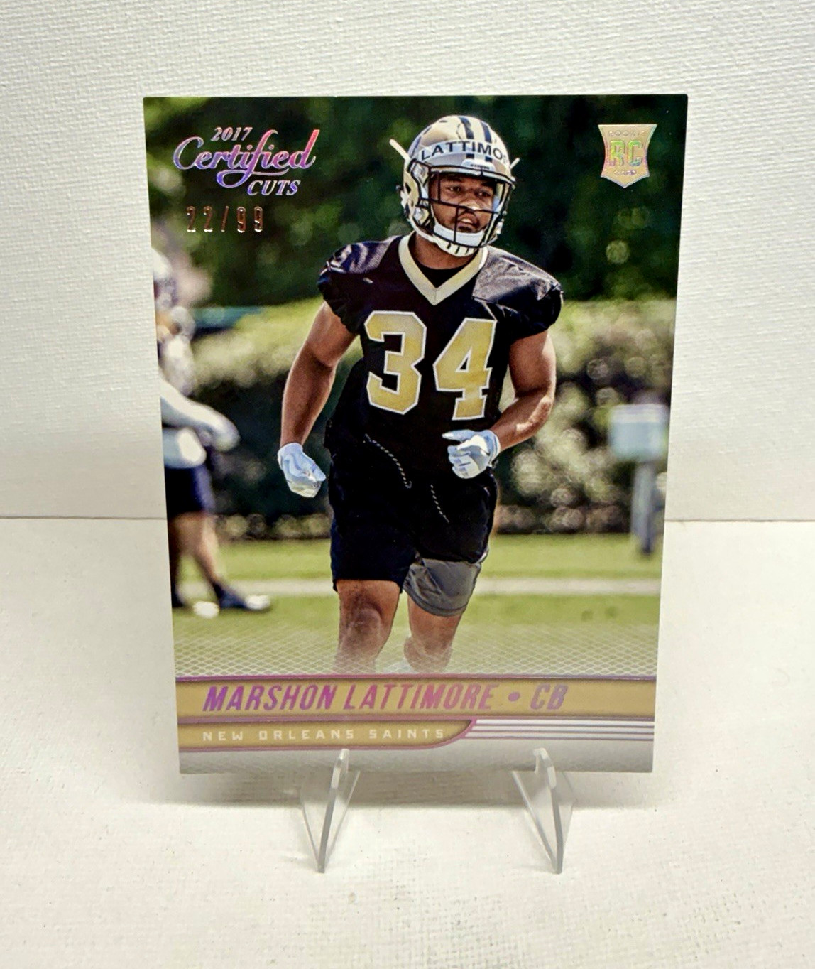 Panini 2017 Certified Cuts Marshon Lattimore Saints Rookies RC #164 22/99