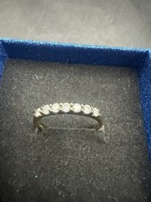 Vintage 9ct Yellow Gold 7 Stone Diamond Half Eternity Ring Size K 1.15g 2013