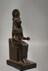 Ancient Egyptian Sekhmet Statue Pharaonic Goddess of War Seated on Throne