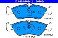 ATE Bremsbelagsatz, Scheibenbremse 13.0460-7084.2 FüR MERCEDES-BENZ VW