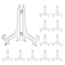 6" Acrylic Plate Stands for Display Plate Holder Transparent 12Pcs
