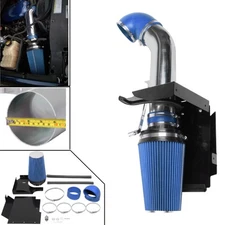 Cold Air Intake Kit Heat Shield Filter Blue Fit 99-06 GMC/Chevy V8 4.8/5.3/6.0L