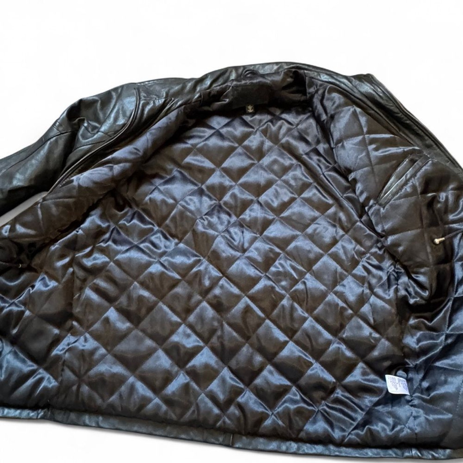 Vintage 1990 Contemporary Expressions Black Leather Bomber Jacket Men's Size L image 7
