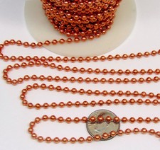 25 Feet + 25 connectors  3.2mm #6 Pure COPPER BALL CHAIN for Crafts or Jewelry