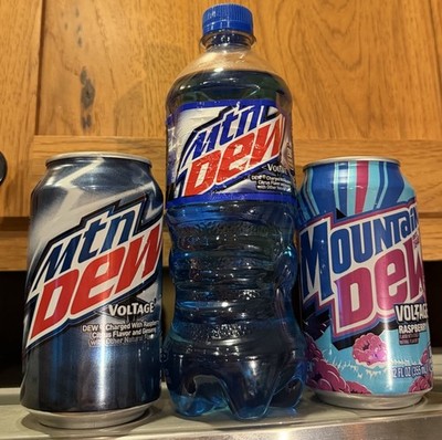 Sealed Mtn Dew Voltage Old Can And Bottle With One New Can