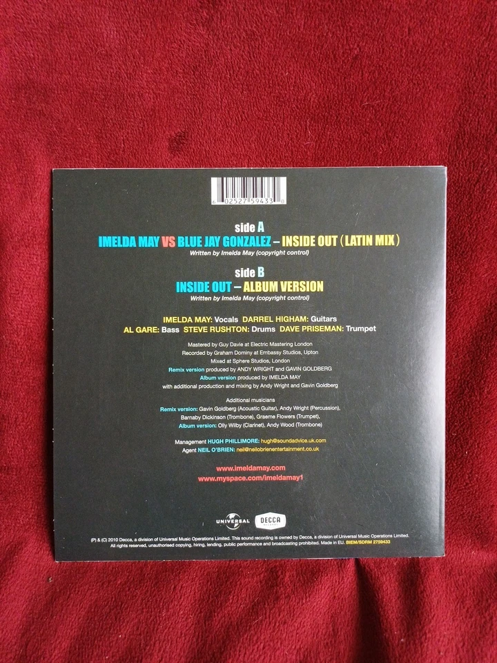 IMELDA MAY 7" SINGLES BUNDLE QTY OF 7 RECORDS LTD EDS ROADRUNNER KENTISH PSYCHO - Image 3 of 4