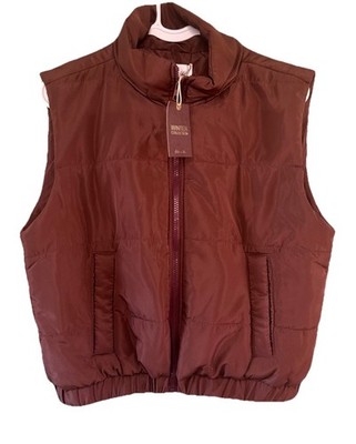 Active User Brown Cropped Vest Size M NWT