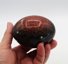 Mini Santa Clara Seedpot Pot Elk Eric Tafoya Sgraffito Carved 3.25" L — photo 3