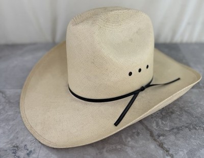 Resistol Cowboy Hat Quarter Horse QH-60 Natural  Straw Self Conforming 7 1/8