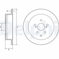 2X Bremsscheibe Delphi BG4919C FüR Toyota Lexus Sienna RX Highlander Kluger 4WD