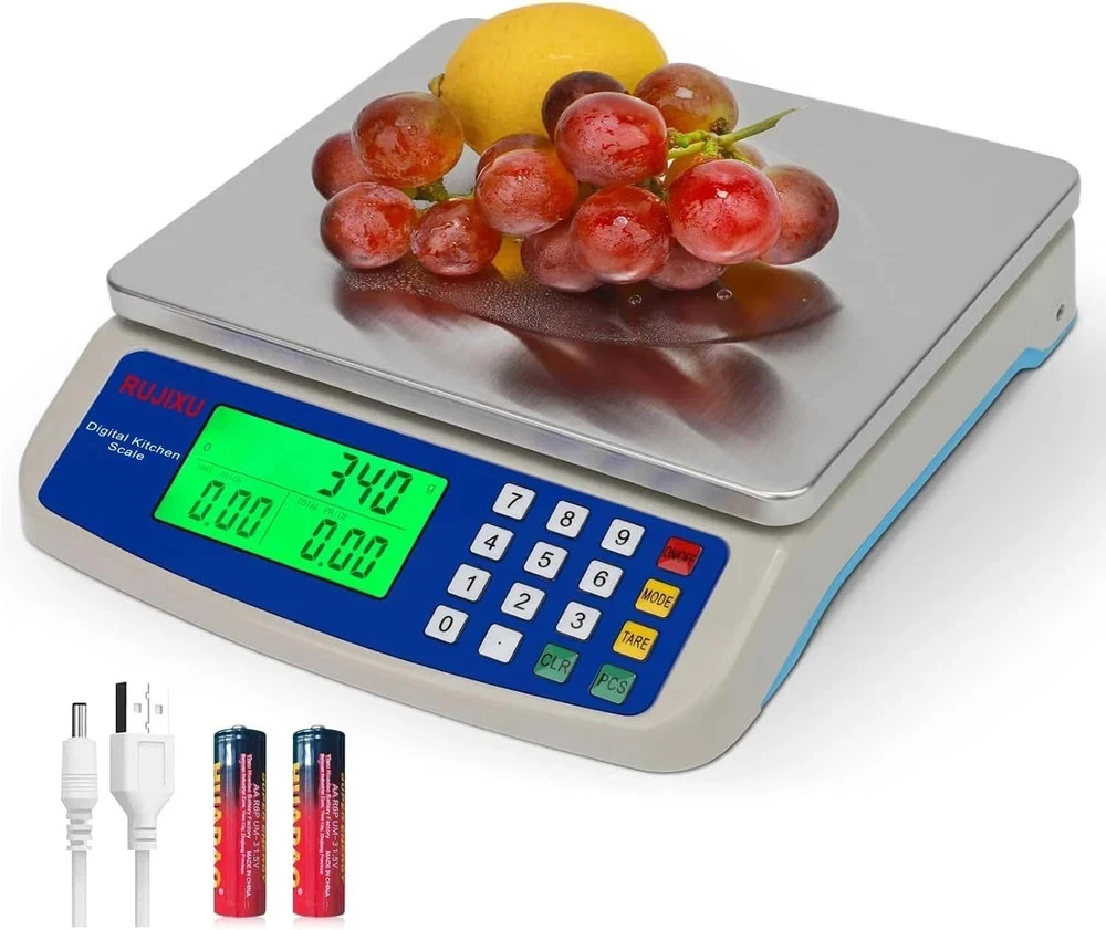 Large Digital Kitchen Scale 30KG Commercial Food Scale 66LB for Baking Bread ...