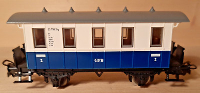Märklin H0 4107 Pers.wag. 2.Kl. ''Museumsschänke'' blau/weiß - 2-achsig -wie neu