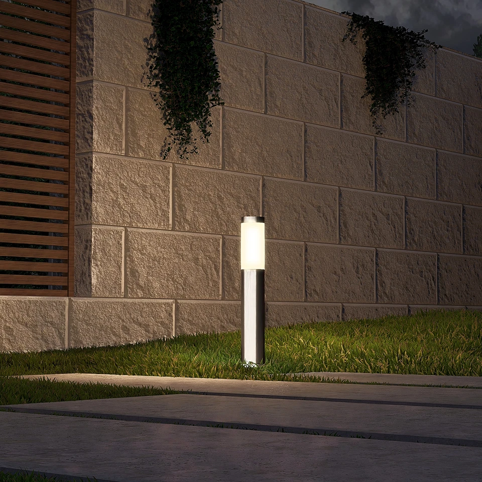 3er Set Wegeleuchte BOSEA-A mit E27 Sockel - Pollerleuchte 50cm Edelstahl IP44 - Bild 4 von 4