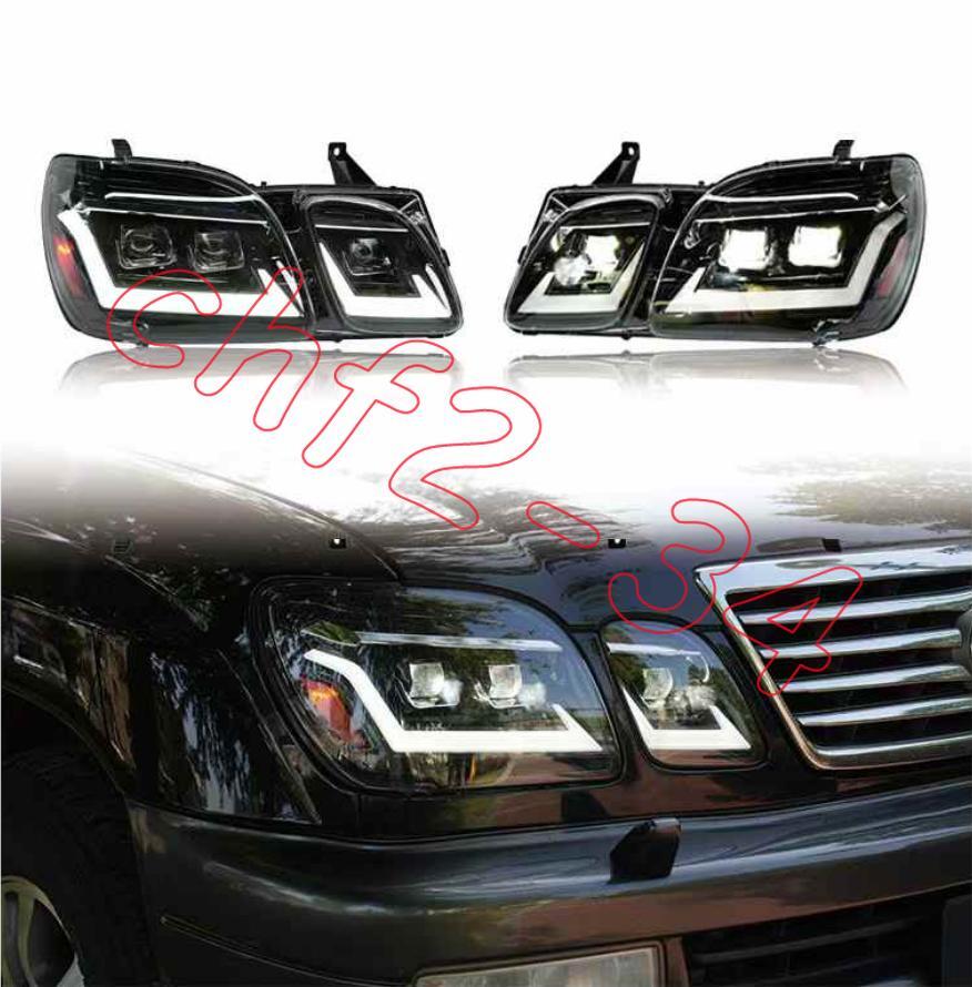 トヨタ・レクサス LX470用 ライト 左右セット For Lexus LX470 LED DRL Left + Right Headlights Projector Assembly