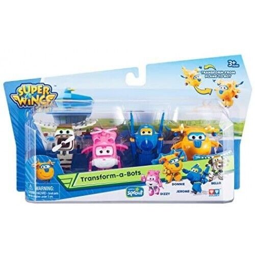 SUPER WINGS- Transform-a-Bots- Bundle Of 4 Donnie, Dizzy, Jerome, Bello Kids Toy - Picture 8 of 8