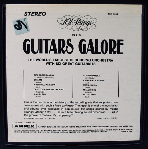 101 STRINGS Plus GUITARS GALORE-Reel To Reel Tape-AUDIO SPECTRUM #ASE 5065 - Imagen 2 de 2