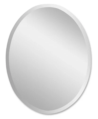 UTTERMOST 19580 B FRAMELESS POLISHED EDGE OVAL VANITY WALL MIRROR DECOR - Picture 1 of 3