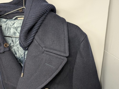 Gucci Navy Wool Military Style Peacoat Jacket Dragon Embroidery Back Sz 54 (UR) - Picture 9 of 23