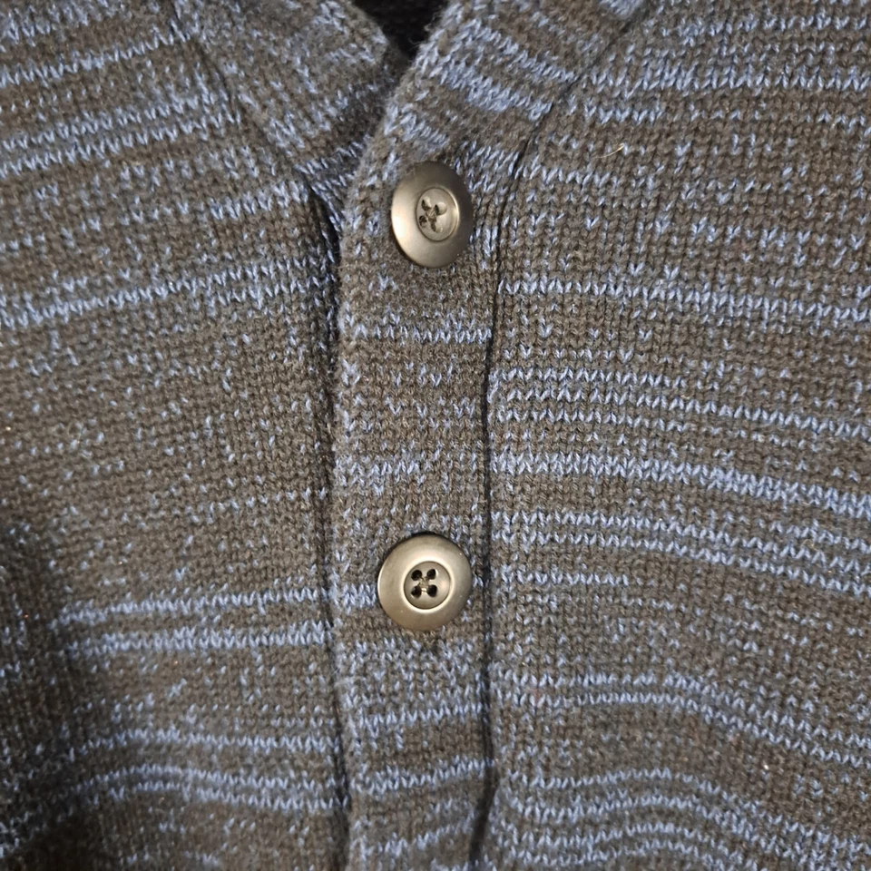 American Rag Cardigan Sweater Womens Size M Blue Black Button Front Long Sleeves - Image 3 of 4