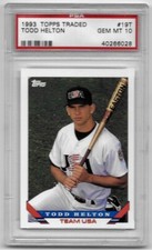 1993 Topps Traded TODD HELTON #19T Rookie Card Rockies RC HOF PSA 10 GEM MINT