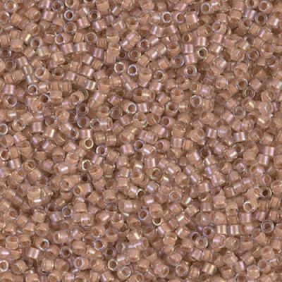 Miyuki Delica beads DB0069 blush lined crystal AB 5 gramm