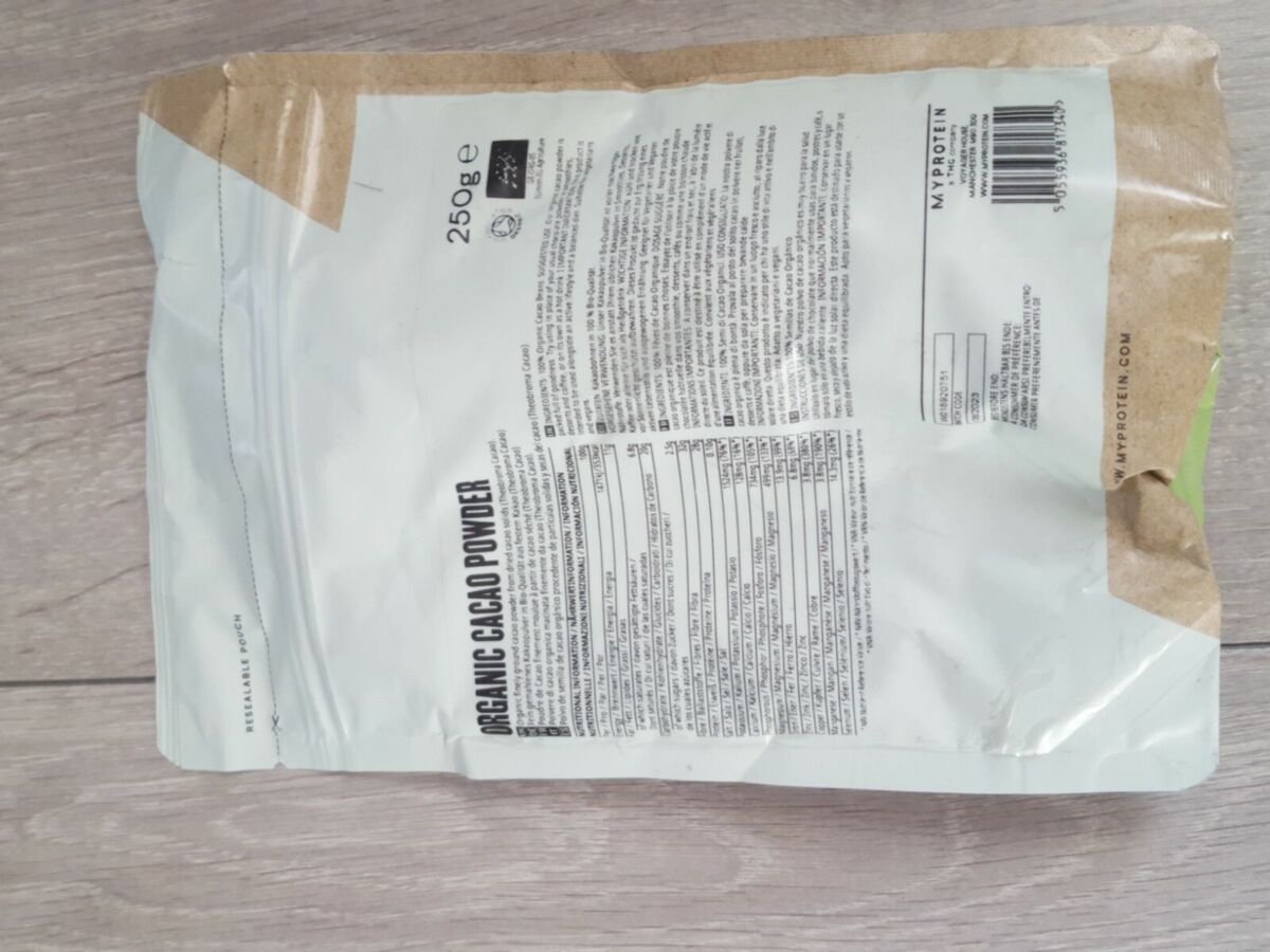 PROTEINES MYVEGAN - ORGANIC CACAO POWDER 250G MY PROTEIN 06 PROTEINES MYVEGAN - ORGANIC CACAO POWDER 250G MY PROTEIN 06